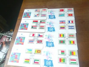UN Flag Series Envelopes. 1St Day Issues 4/ Sept. 26,1980 & 4/ Sept. 25th, 1981 - Picture 1 of 5