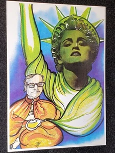 Postkarte "Fou de Liberte" Jean Mathiot 1988 von E. Quentin - Freiheitsstatue - Bild 1 von 2