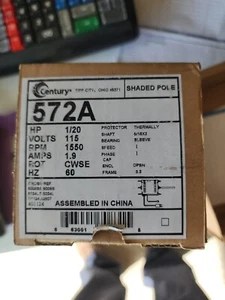Century 572A 3,3" 1-Gang-Motor (115 V, 1550 U/min, 1/20 PS) - Bild 1 von 1