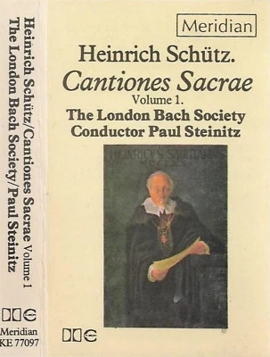 SCHUTZ CANTIONES SACRAE VOL 1 CASSETTE ALBUM LONDON BACH SOCIETY PAUL STEINITZ - Image 1 of 4