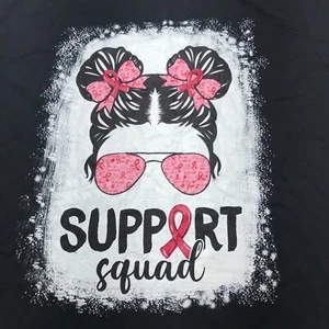 Gildan T-Shirt Unisex Size 2XL Support Squad Breast Cancer Soft Style Black NWT - Picture 1 of 12