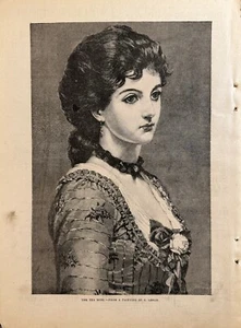 1893 The Tea Rose Portrait By G. Leslie Antique Antique Magazine Wood Engraving - Picture 1 of 1