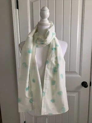 全新带标签 Eileen Fisher 手工涂漆有机棉点围巾 Calypso — 第 1/4 张图片