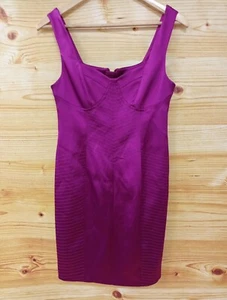 Modern Karen Millen Sweetheart Neckline Magenta Dress - Sizer 10UK - Picture 1 of 6