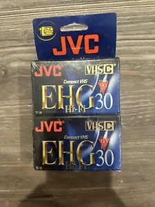 JVC Camcorder Tape VHS-C 90 Minute Hi-Fi EHG TC-30 2 Pk Pack Special Sealed - Picture 1 of 1
