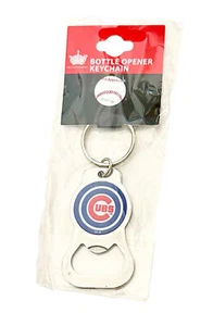 Chicago Cubs Baseball Metal Bottle Opener Key Chain Decal Emblem - Picture 1 of 7