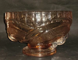 1940s Sowerby #2616 art deco pink Depression Glass Bowl - Picture 1 of 5