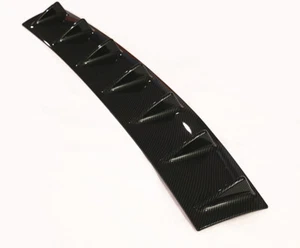 Universal Carbon Fiber Racing Shark Fin 7 Wing Lip Diffuser Lower Rear Bumper - Picture 1 of 6