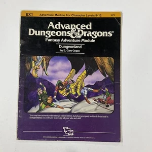 TSR AD&D Fantasy Adventure Module Ex1 9072 1st Ed Dungeonland 1983 - Picture 1 of 3