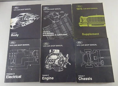 Manuale Di Officina Ford Mustang II, Thunderbird / Lincoln Continental Etc. 1975 - Immagine 1 di 4