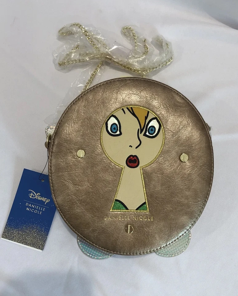 Bolso Bandolera Danielle Nicole Tinker Bell Ojo de Cerradura Disney Peter Pan Nuevo con Etiquetas Foto 1 de 4