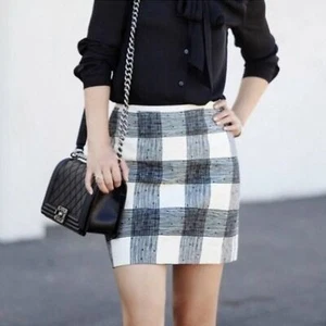 MADEWELL BOWERY INKCHECK CHECK PLAID MINI SKIRT 6 - Picture 1 of 8