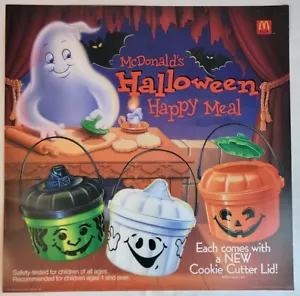 McDonalds 1992 Halloween Happy Meal Eimer Translite/Schild/Display 13,5x13,5 - Bild 1 von 10