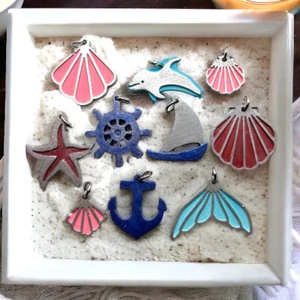 10er Set Maritime Anhänger Silikon Gießform, Geschenkanhänger, Dekoanhänger DIY - Bild 1 von 12