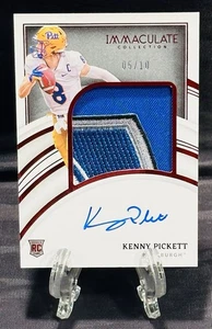 2022 Panini Immaculate KENNY PICKETT Rookie 5 Color Patch On Card Auto #05/10 - Picture 1 of 2