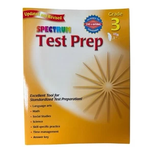 Spectrum Test Prep Workbook Grade 3 Revised Homeschool Math Language Arts - Picture 1 of 6