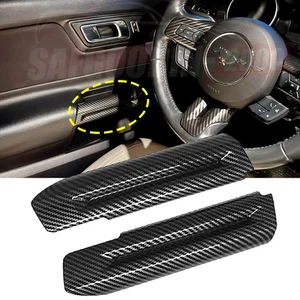Inner Armrest Handle Covers For Ford Mustang 2015 2016 2017 2018 2019 2020 2021 - Picture 1 of 10