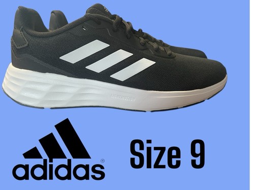 Scarpe da corsa Adidas donna Start Your Run nere bianche NUOVE taglia 9 nuove con scatola sneaker