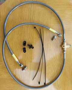 Ford Escort Mk1 Mk2 Rear Braided Brake Line Kit Disc Drum English & Atlas Axle - Picture 1 of 3