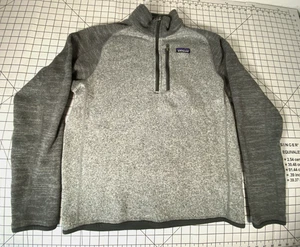 Patagonia Jacket Adult Medium Gray 1/4 Zip Fleece Better Sweater Pocket Mens - Picture 1 of 10