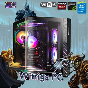 Gaming PC ARGB i7 E5-2676 V3 12Core 64GB RAM 400GB SSD 4TB RTX 5060 WIN11 WIFI6 - Picture 1 of 15