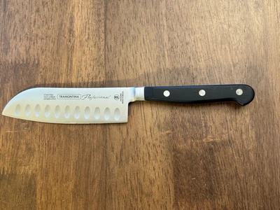 Cuchillo Santoku Tramontina Pro Series 5 pulgadas cuchillo de chef japonés acero alto en carbono Foto 1 de 2