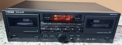 Tascam 202 MKII Dual Analog Cassette Deck Player Recorder  - Image 1 of 4
