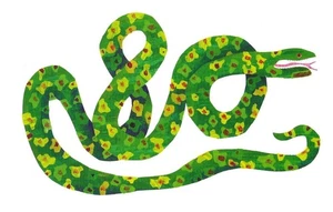 Postcard Eric Carle, Illus for "Polar Bear, Polar Bear..." SNAKE 1991 MINT - Picture 1 of 1