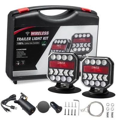 Wireless Trailer Lights, USB-C Magnetic Wireless Tow Light Upgrade Version 2.0 - Image 1 of 4