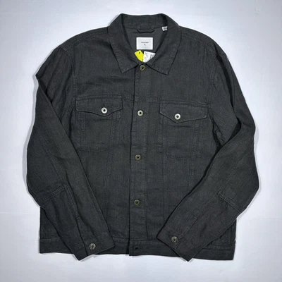 $348 New BILLY REID Men's Size X-Large XL Casual L/S 100% Linen Button Up Jacket - Image 1 of 4