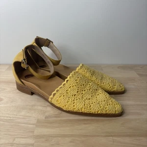 Bared 'Mountaingem' Yellow Lace Heels Shoes Size 41 AUS 10.5 Comfort RARE! - Picture 1 of 8