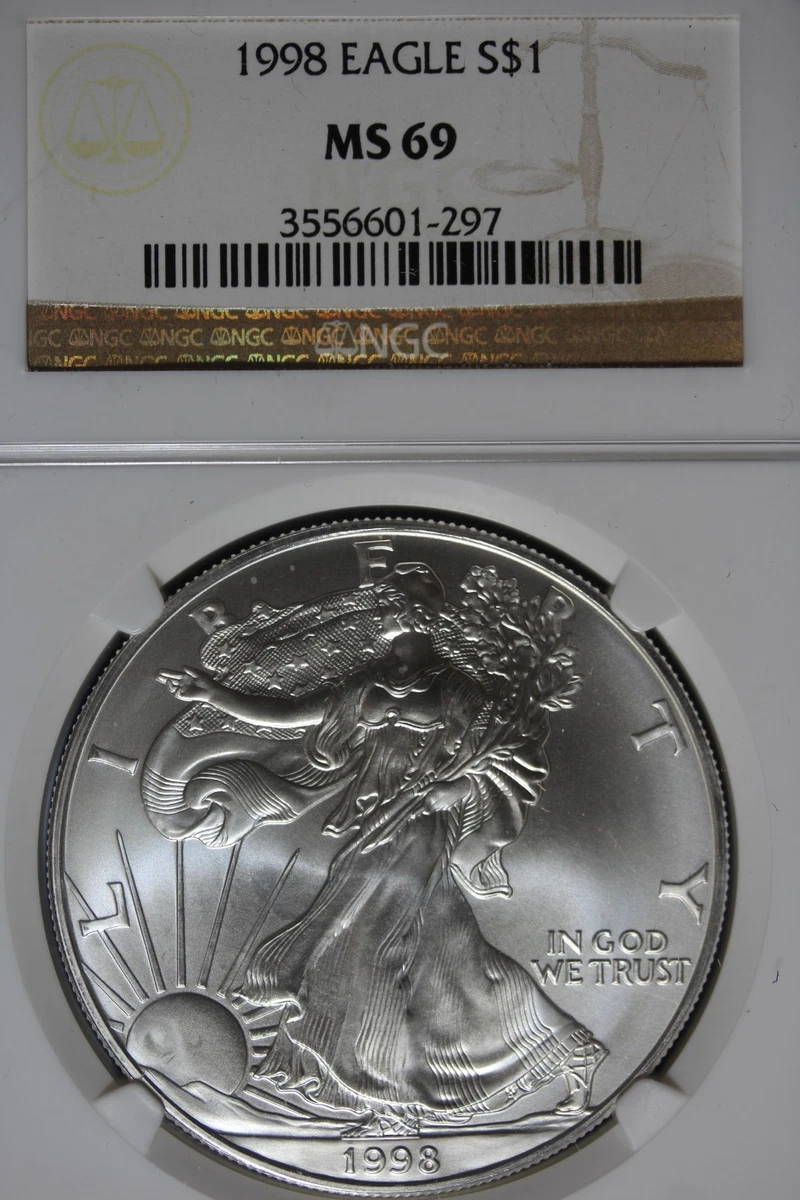 American Eagle MS 69 Graded 1998 Silver Bullion Coins for sale | eBay