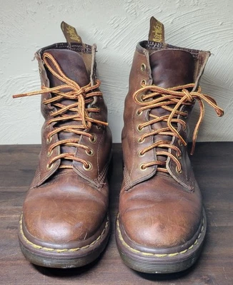 Botas De Colección Dr Martens 1460 8 Ojos Para Mujer UK 3 US 5 Cuero Marrón Hechas en Inglaterra Foto 1 de 4