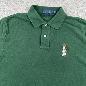 Polo Ralph Lauren camicia uomo verde medio polo orsetto preppy calcio vestibilità classica - Foto 1 di 10