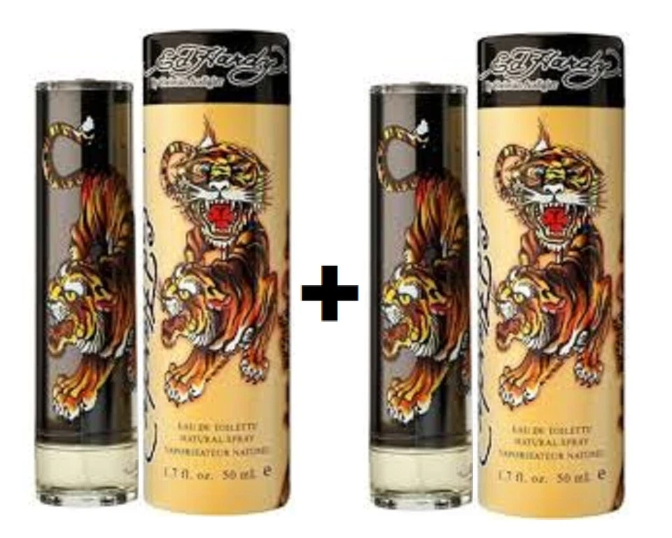 2 Pc Ed Hardy Men Cologne Christian Audigier EDT 1.7oz 50ml Sp New In Retail Box - Image 1 of 1