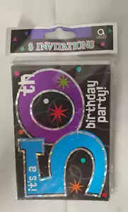 Brand New 50th Birthday Party Invitations 8 Cards & Envelopes - Picture 1 of 2