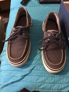MEN'S Sperry Men's Halyard 2-Eye Black SIZE 9.5 0777309 USED - Picture 1 of 10