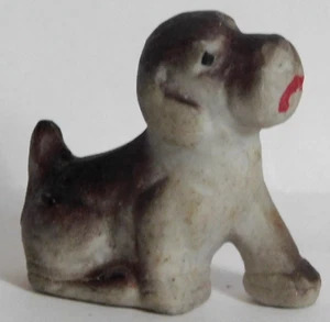 DE COLECCIÓN CACHORRO PERRO FUMADOR FIGURA PORCELANA AGUJERO PARA CIGARRILLO JAPÓN - Imagen 1 de 6