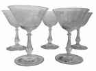 Fostoria Crystal  Bouquet Champagne Tall Sherbet Glasses Set Of 5