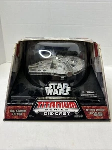 Star Wars Titanium Series Die cast Millennium Falcon Sealed W/Display NEW Z2 - Picture 1 of 2
