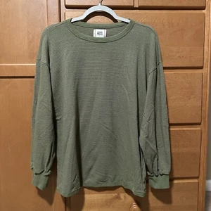BDG Urban Outfitters Green Mesh Long Sleeve Shirt Size Medium - Picture 1 of 4