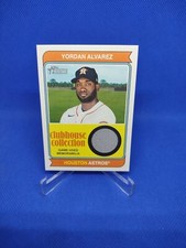 Yordan Alvarez 2023 Topps Heritage CCR-YA Clubhouse Collection Game-Used Relic