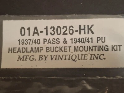 1940-41 Ford Truck 37-40 Car Headlamp Bucket Mounting Kit 01A-13026-HK - Image 1 of 3