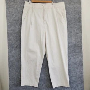 Sussan Pants Womens Size 18 Beige Ankle Cotton Dress Pants Ladies Office - Picture 1 of 12