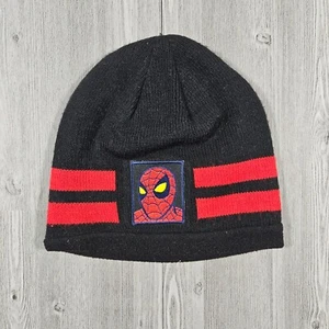 Vintage Spiderman Beanie Youth Kids Age 4-16 Black Hat Tobey Marvel Y2K 2005 - Picture 1 of 7