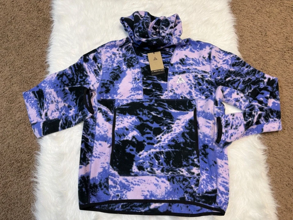 Nike ACG Wolf Tree Polartec Fleece Pullover Hoodie Men's Size Medium FN2453-512