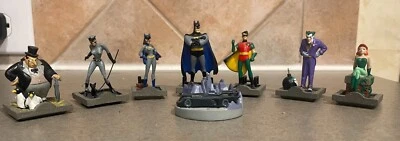 DC Comics Mini Figures Collectibles Batman,Robin,Batgirl,Batmobile,Villans 8 PCS - Image 1 of 4
