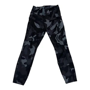 Athleta Leggings Women Size S (26x26) Camouflage Pants Zipper Back Pockets Gray - Picture 1 of 7