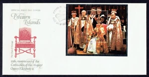 1978 PITCAIRN ISLANDS M/S  FDC. 25th ANNIVERSARY OF QEII CORONATION. COMB. POST. - Picture 1 of 1
