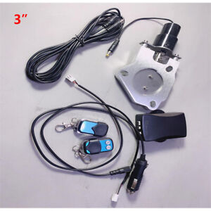 3" Electric Exhaust Cutout Valve Cut Out Kit with Remote Switch Control